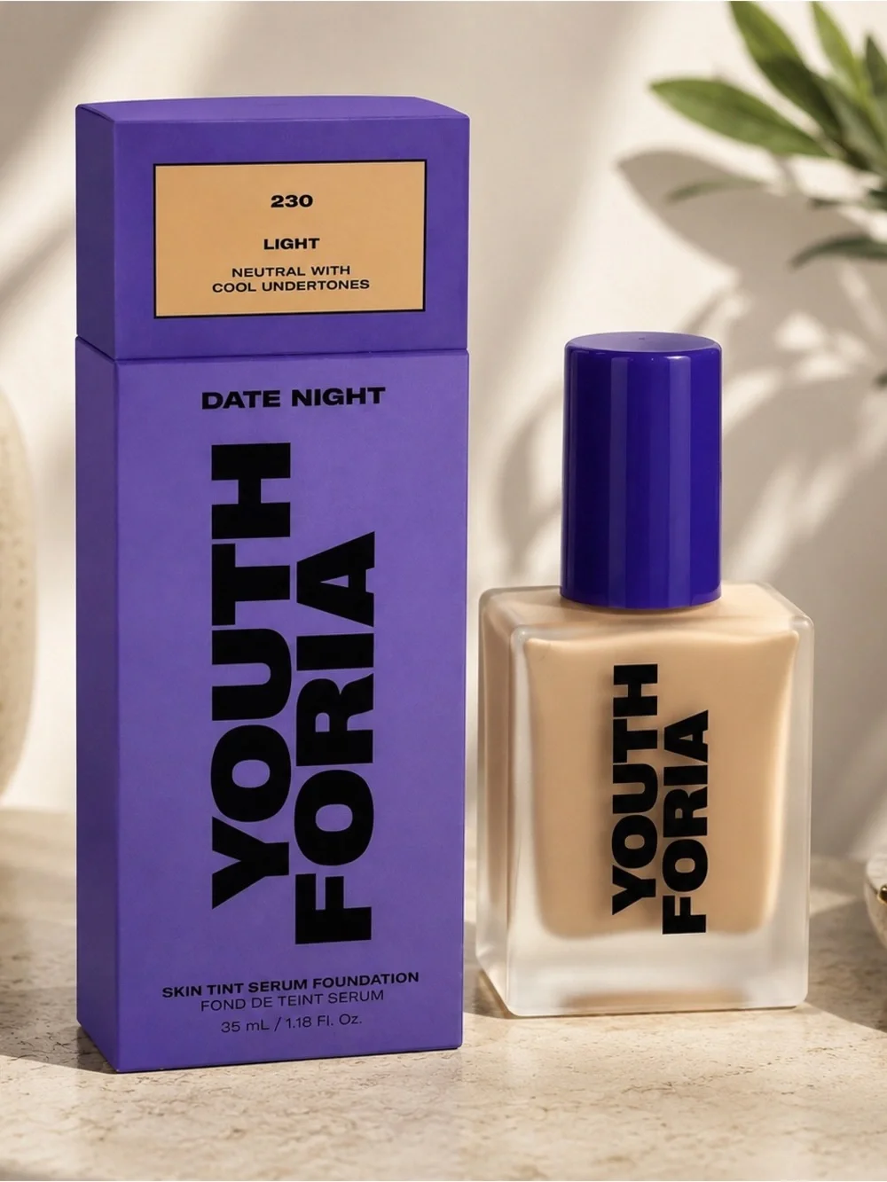 YOUTH FORIA Date Night Skin Tint Serum Foundation - Light (230) Neutral/cool